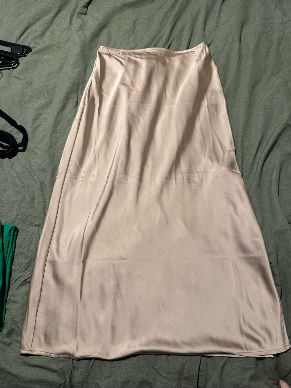 Old Navy Champagne Satin Maxi Skirt